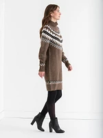 Turtleneck FairIsle Knit Dress