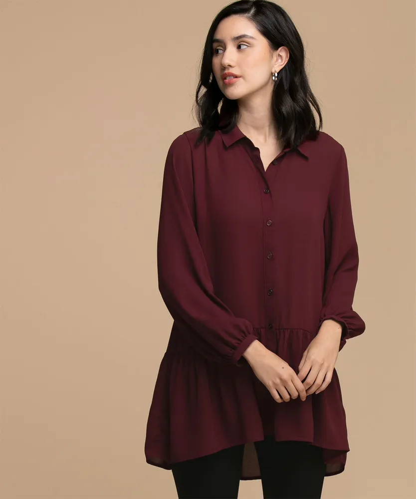 Ruffled Tunic Shirt