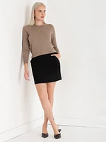 Cashmere Blend Sweater with Rivet Detail