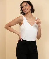 Vera Sleeveless 2-Layer Essential V-Neck Blouse