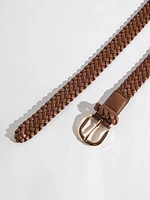 Braided Belt with Metal Buckle