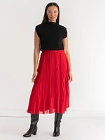 Release Pleat Midi Skirt