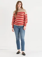 Mock Neck Balloon Sleeve Sweater