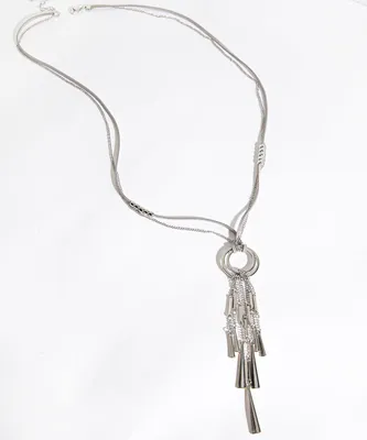 Leather Rope & Tassel Necklace