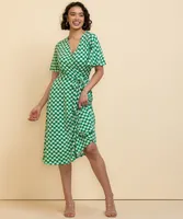 Midi Dress with Tie-Belt