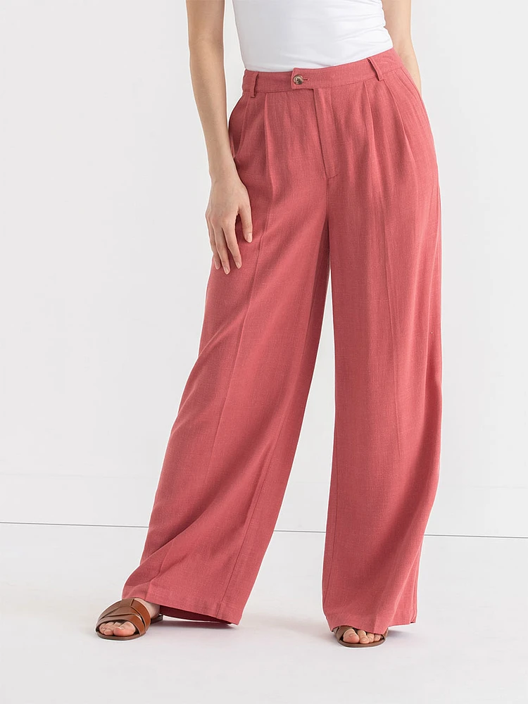 Viscose Linen Wide Leg Pant