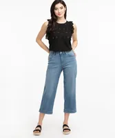 Eyelet Button Back Blouse