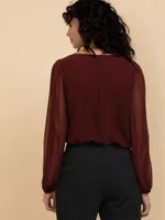 Wrap Blouse Bodysuit