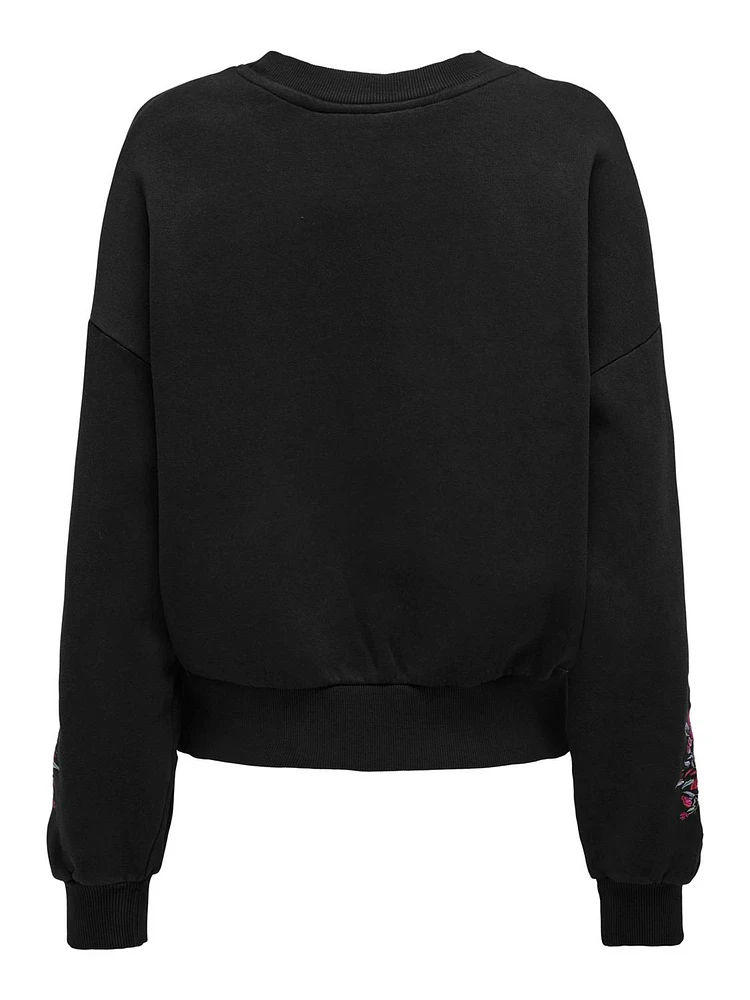 Callie Floral Embroidery Sweatshirt