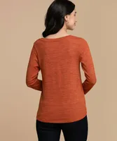 3/4 Sleeve Henley Top