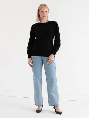 Pointelle Sweater
