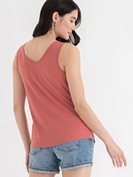 Sleeveless Zip Front Tank