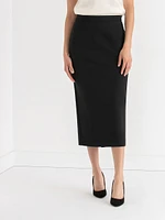 Midi Pencil Skirt Luxe Ponte