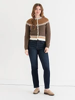 Button-Up FairIsle Cardigan