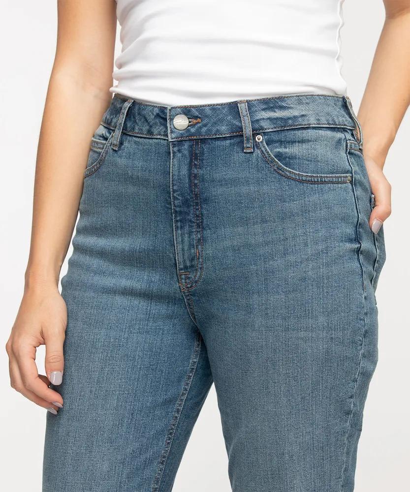 Cuffed Straight Leg Crop Jean