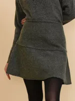 Wool-Blend Flippy Sweater Skirt