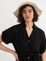 Wide-Brim Straw Hat