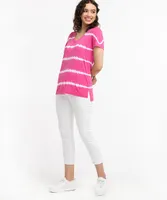 Relaxed V-Neck Tie-Dye Tee