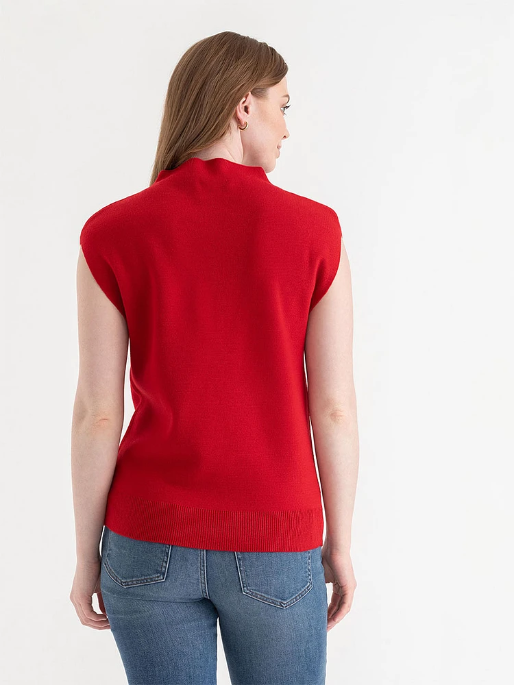 Mock Neck Extend Sleeve Sweater