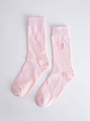 High Crew Sock with Heart