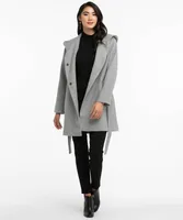 Hooded Wrap Coat