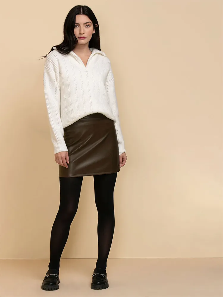 Mini Skirt Faux Leather