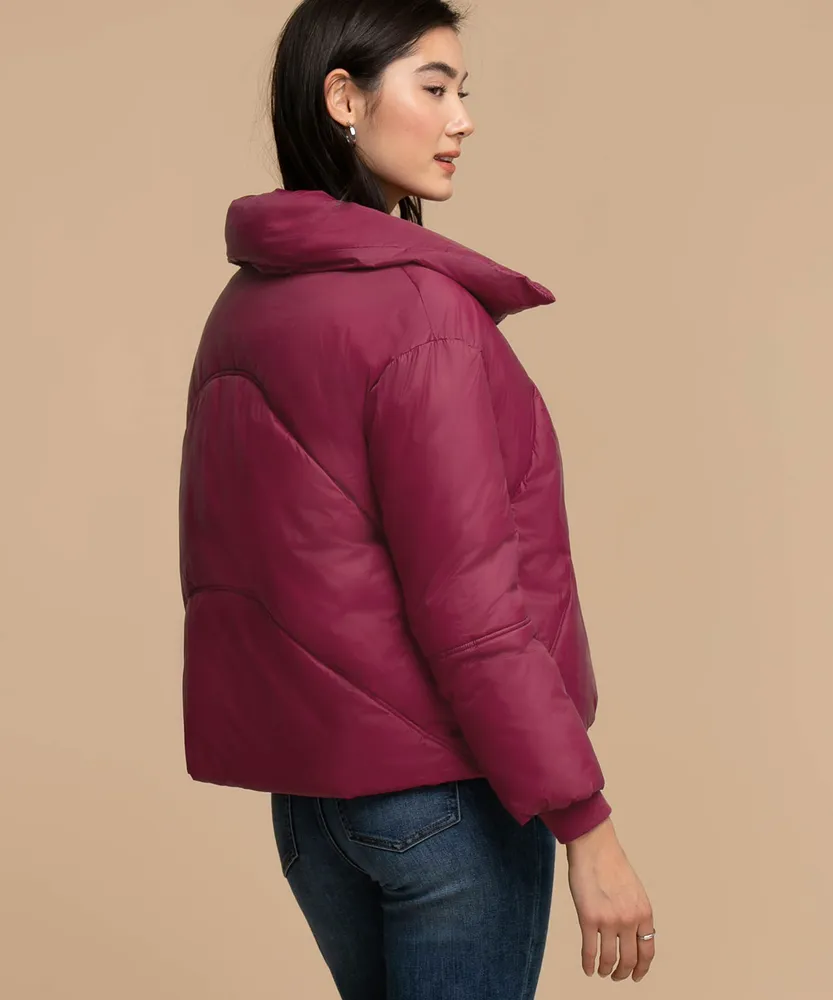 Snap Front Puffer Jacket