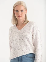 V-Neck Confetti Sweater