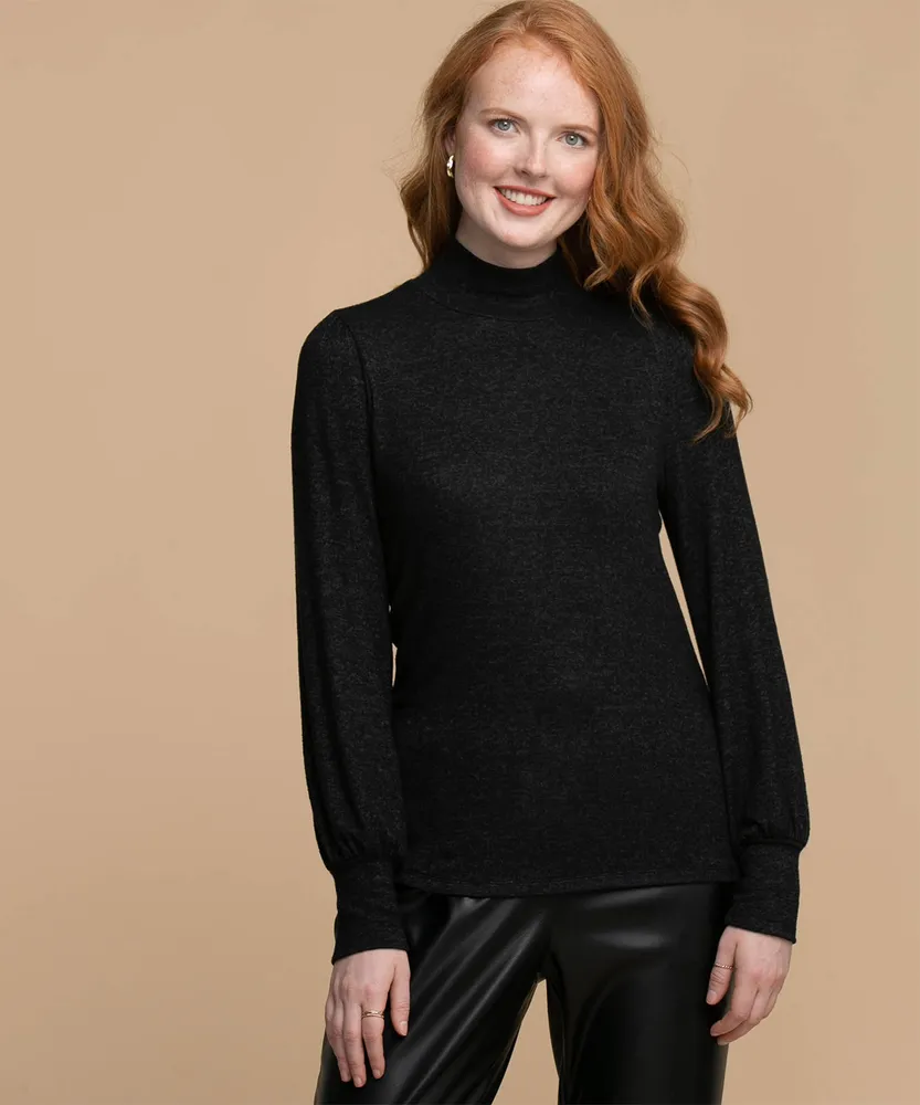 Long Sleeve Mock Neck Top