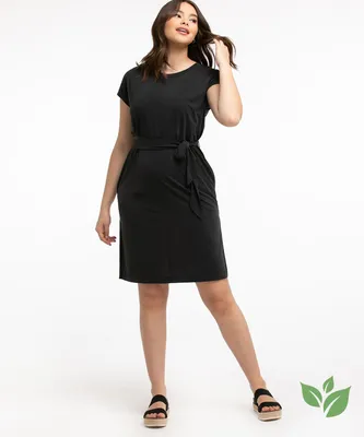 Eco-Friendly Relaxed Side Slit Dress