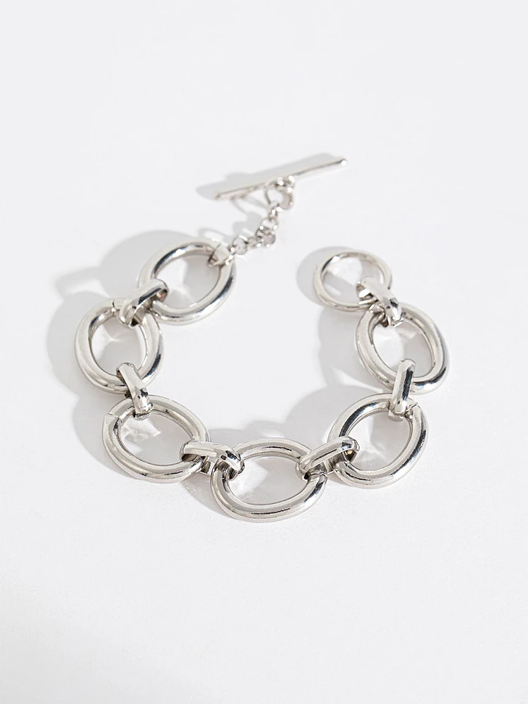 Silver Chunky Chain Bracelet