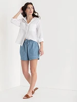 Light Wash Denim Shorts