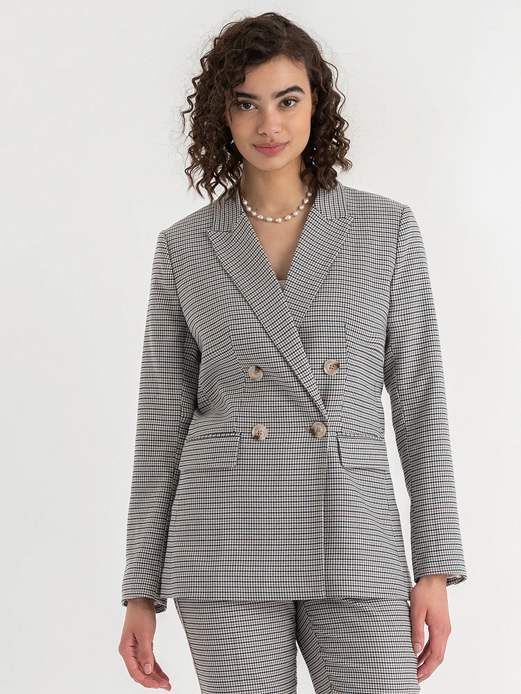 London Double-Breasted Relaxed Blazer Luxe Tailored