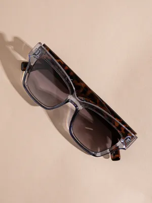 Blue Square Framed Sunglasses
