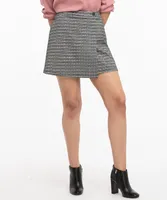 LILY WHITE Mini Boucle Wrap Skirt