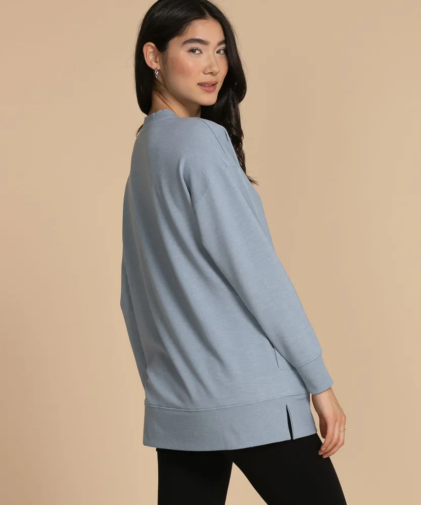 Longer Length Sweatshirt with Pockets