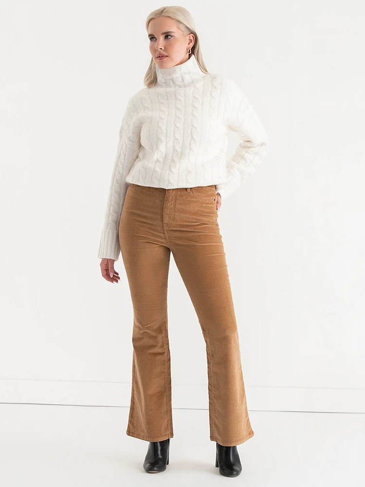 Corduroy Flare Leg Pant