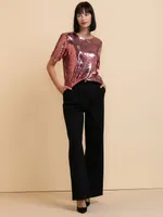 Short Sleeve Sequin Boxy Tee