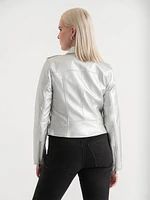 Silver Moto Jacket