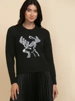 Crewneck Mossy Reindeer Sweater