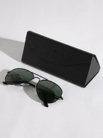 Aviator Frame Sunglasses with Case