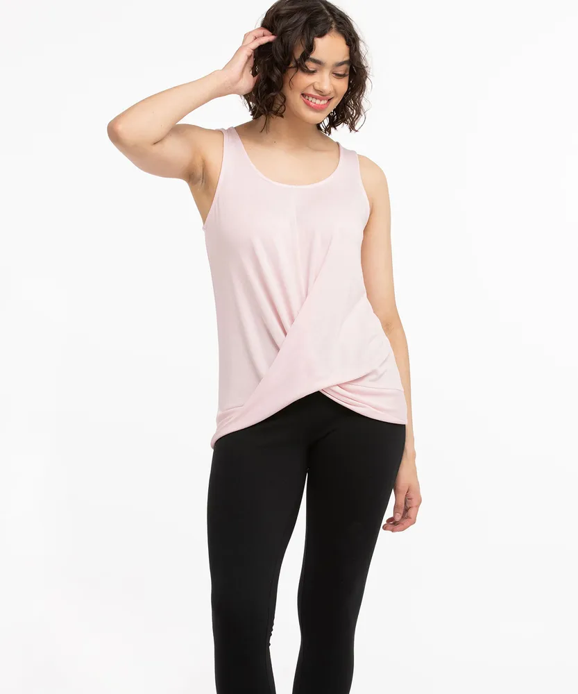 Sleeveless Twist Front Hacci Top