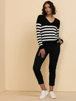 Long Sleeve Cashmere-Blend V-Neck Sweater