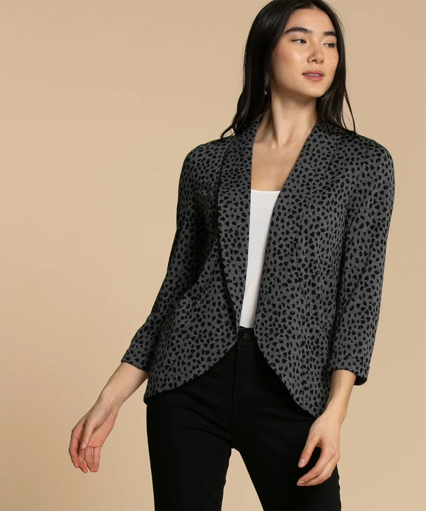 Lightweight Terry Shawl Collar Blazer