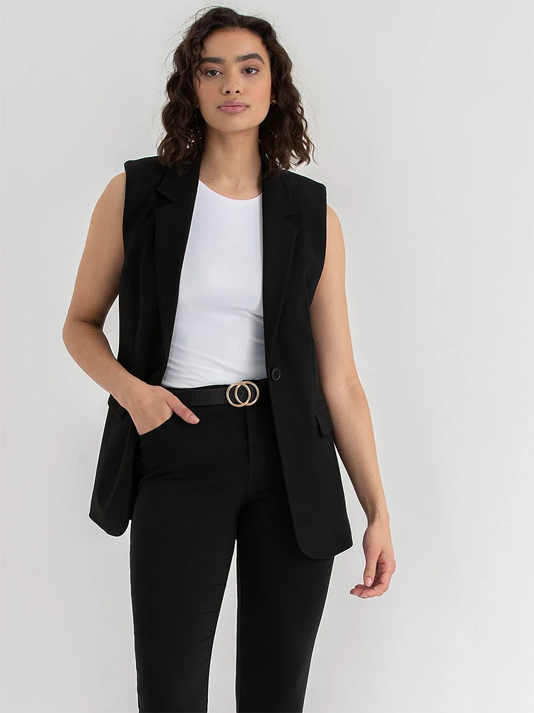 Long Vest Luxe Ponte