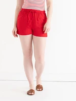 Viscose Linen Drawstring Shorts