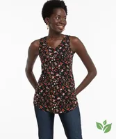 Eco-Friendly V-Neck Ditsy Floral Tank