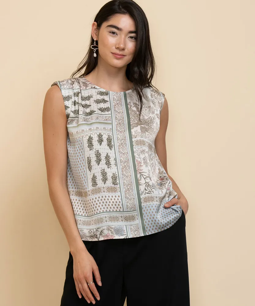 Blouse with Shoulder Pads