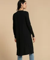 Open Ribbed Duster Cardigan