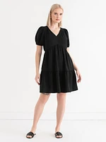 Airflow Puff Sleeve Midi Dress